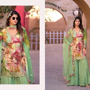 Ginni Heavy Embroidered Sharara Suits